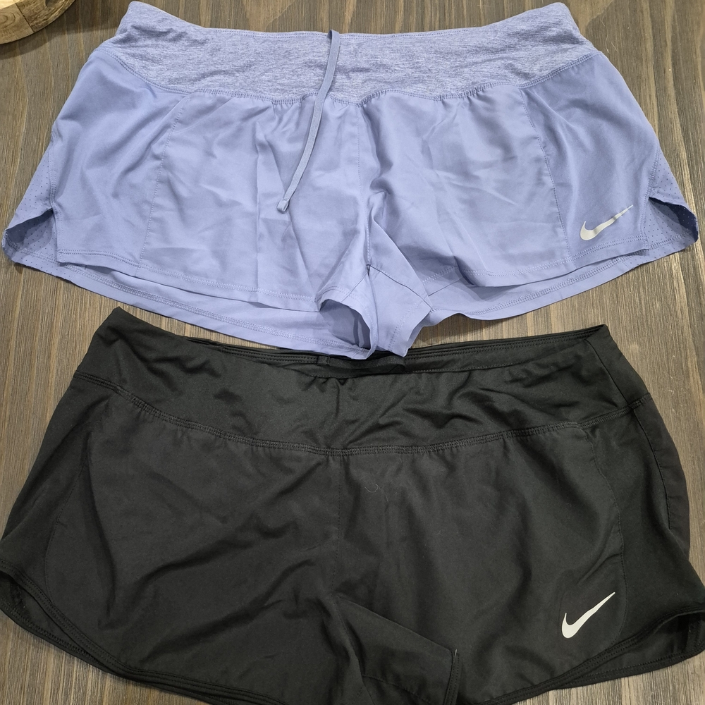 Nike Women's Running Shorts - Black and Purple